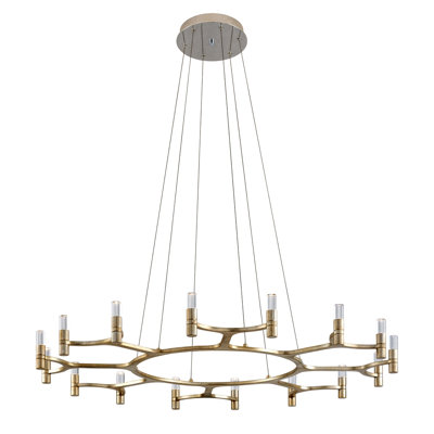 Nexus 16-Light Unique Wagon Wheel LED Chandelier