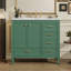 Meuble-lavabo 36 po avec lavabo, portes à fermeture douce, 4 tiroirs, structure en bois massif et une boîte pour une installation facile-129187307