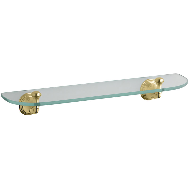 Devonshire® Wall Shelf, Vibrant Polished Brass, 22" W x 6" D