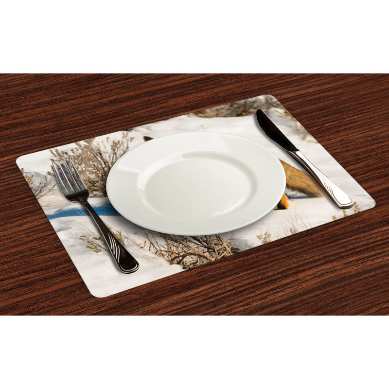 Cavin Fox in Snowy Nature Placemat