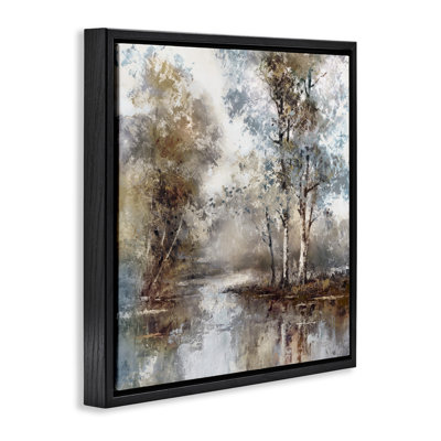 Meandering River Scene Floating Frame, design by T.C. Chiu