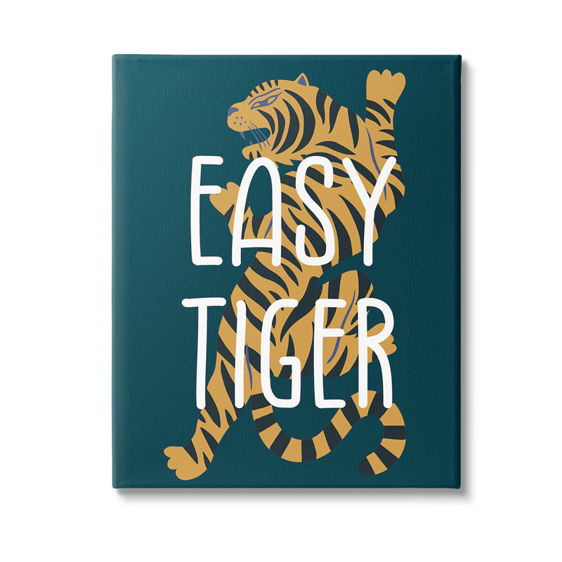 "Easy Tiger Expression" par Lil 'Rue sur toile, H 30 po x l 24 po