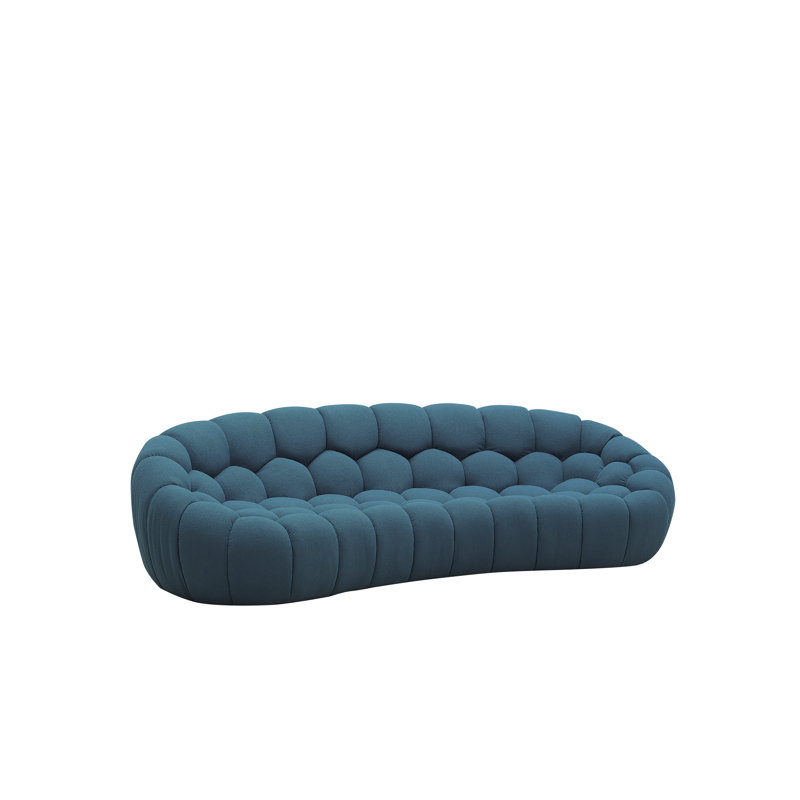 Causeuse moderne Blodget, 28.7" H x 104.7" W x 45.3" D, Bleu sarcelle foncé