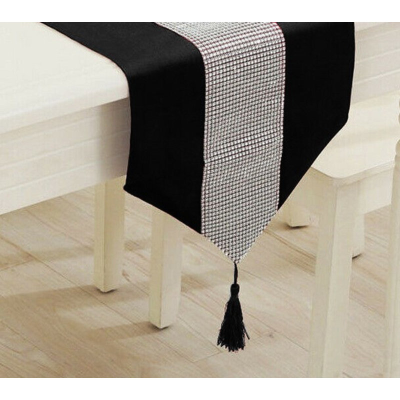 Strouse Modern Table Runner, Black