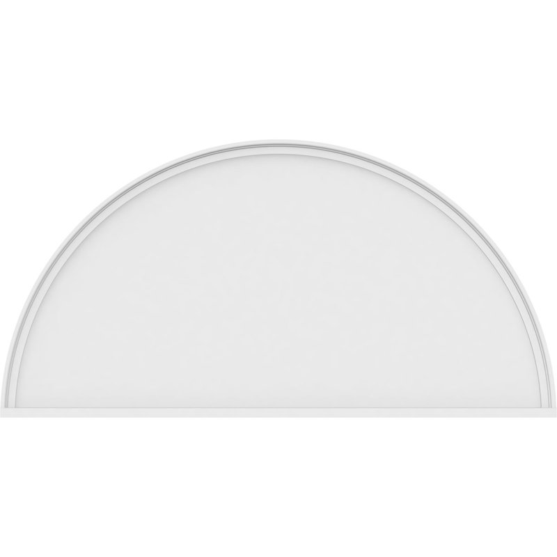 Semi-Circle with Smooth Architectural Grade PVC Pediment, H 29 po x l 58 po x P 2 po