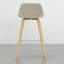 Tabourets de bar (de 2) à hauteur de comptoir / de bar - Tabouret de bar en placage de bois naturel à 2 repose-pieds