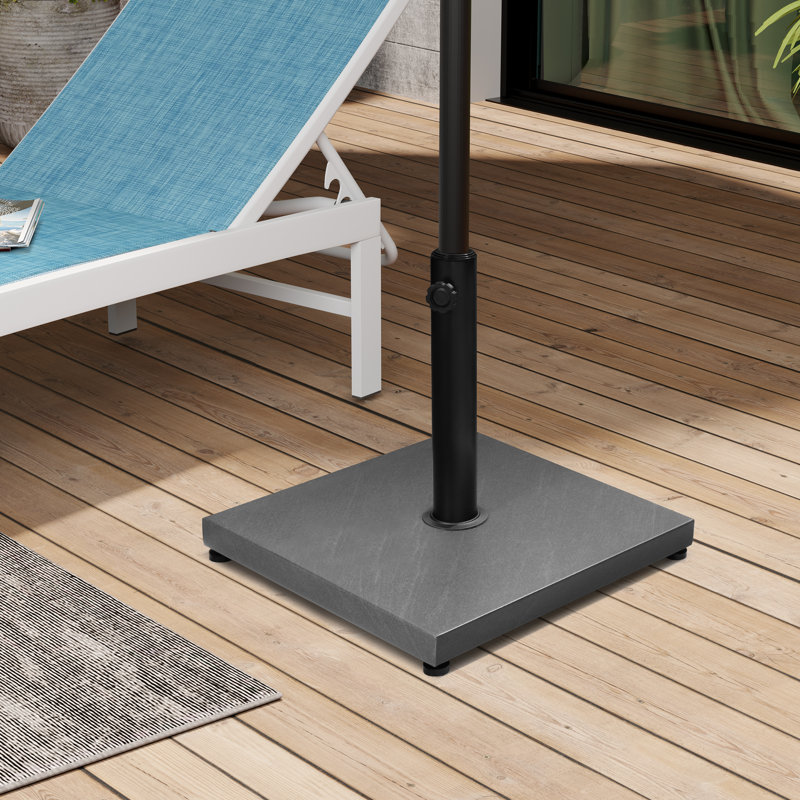 Agosto 40 Lb. Base de parasol autoportante en béton, gris, Gris / 40 lb