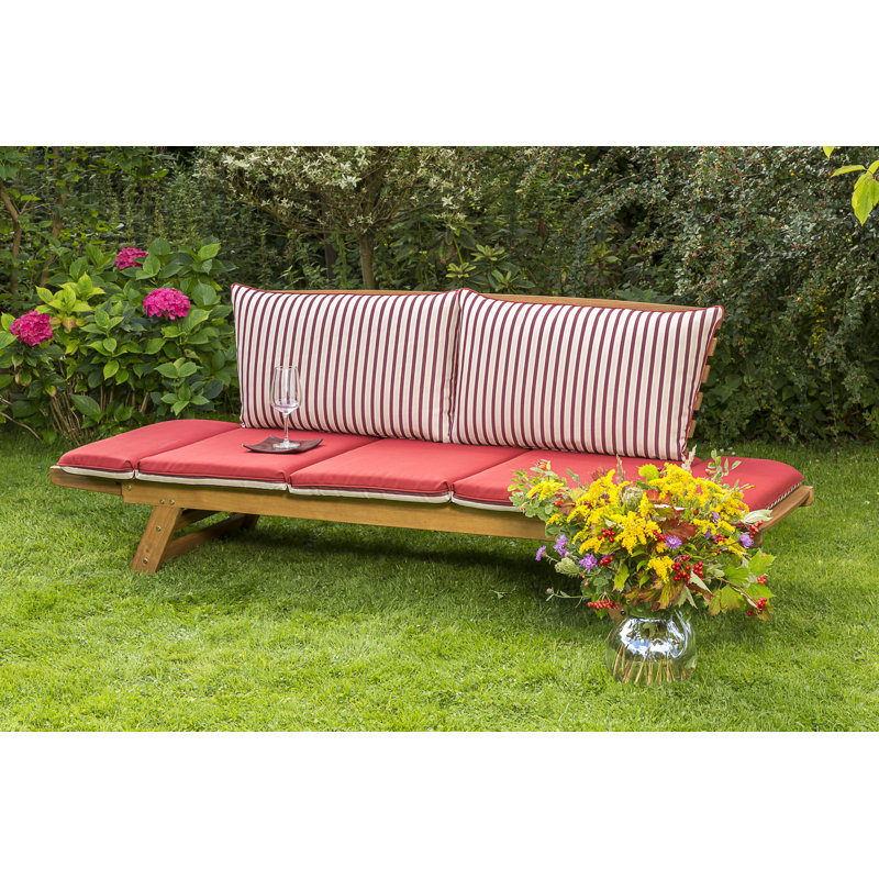 Aardhna 513.08cm Wide Acacia Loveseat with Cushions
