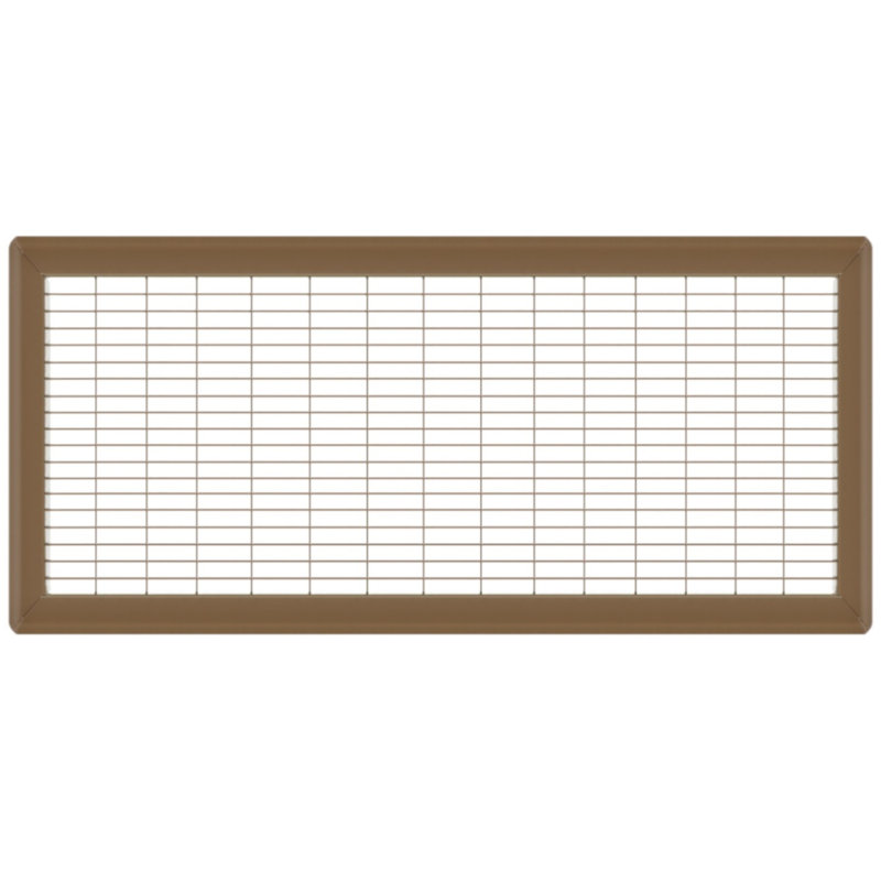 Gril de plancher brun de gros calibre, H 0,9 po x l 10 po x L 30 po