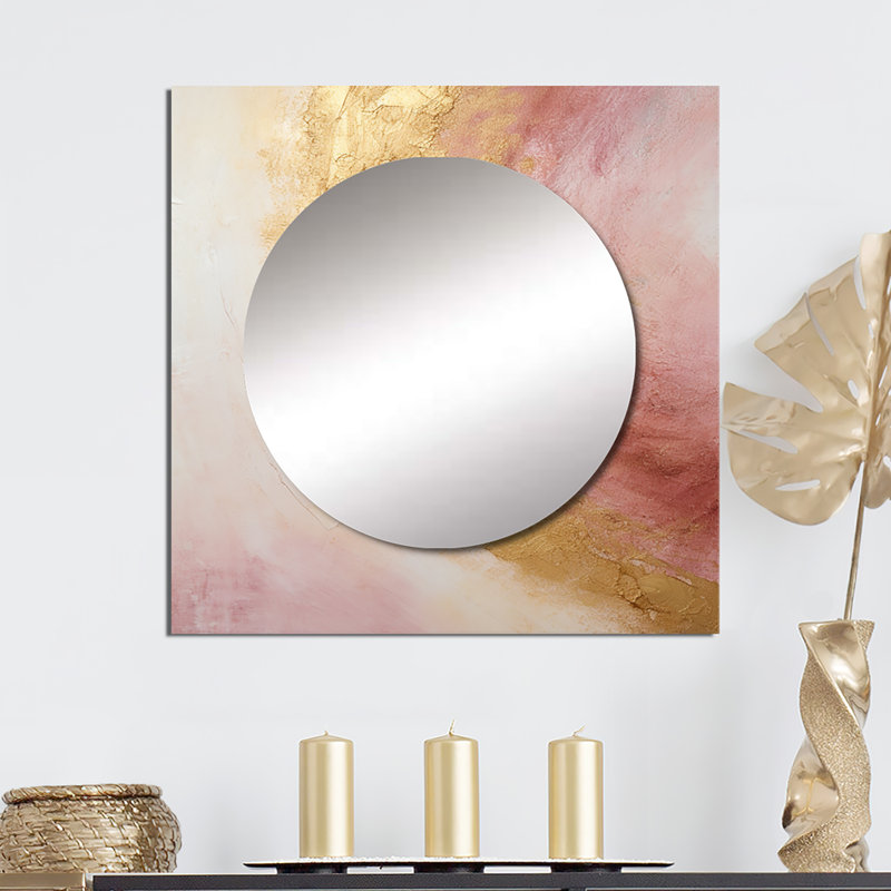 Rockville - miroir de désert doré rose, 23 po x 23 po
