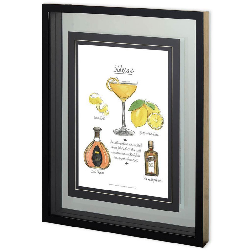 Classic Cocktail - Sidecar by Naomi McCavitt a Framed Art Print Matted under Glass