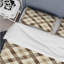 Ensemble de housse de couette moderne à motif vichy brun et beige vichy II-109156266