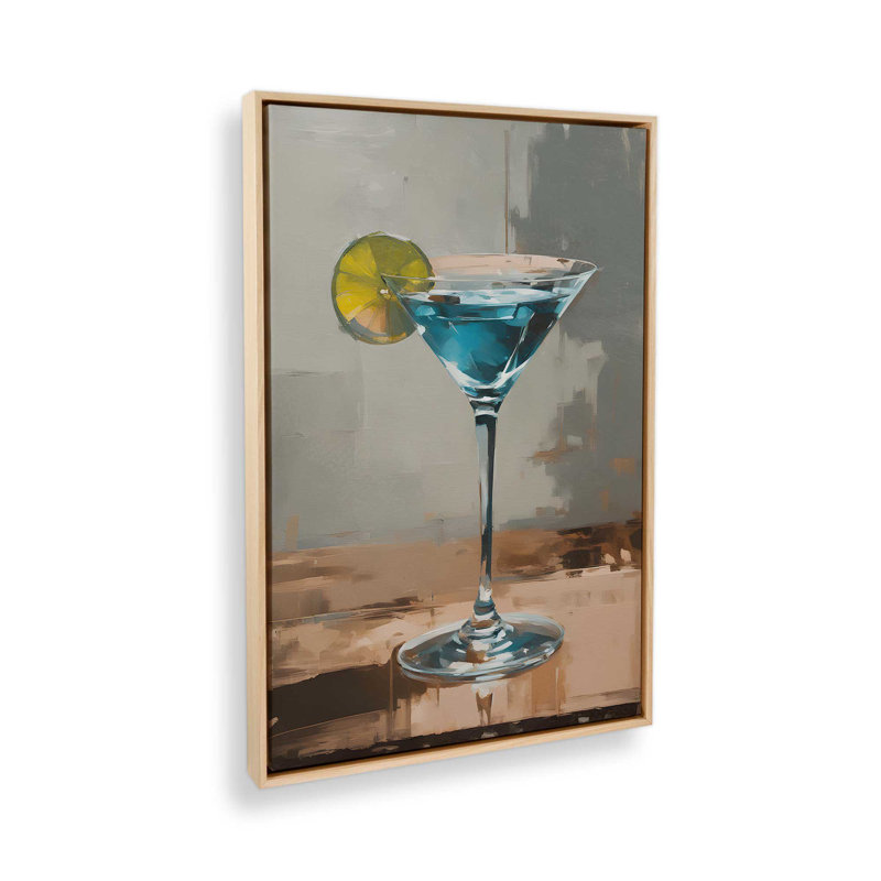 Twist of Blue, H 18,75 po x l 12,75 po, Impression encadrée sans passe-partout, Érable américain