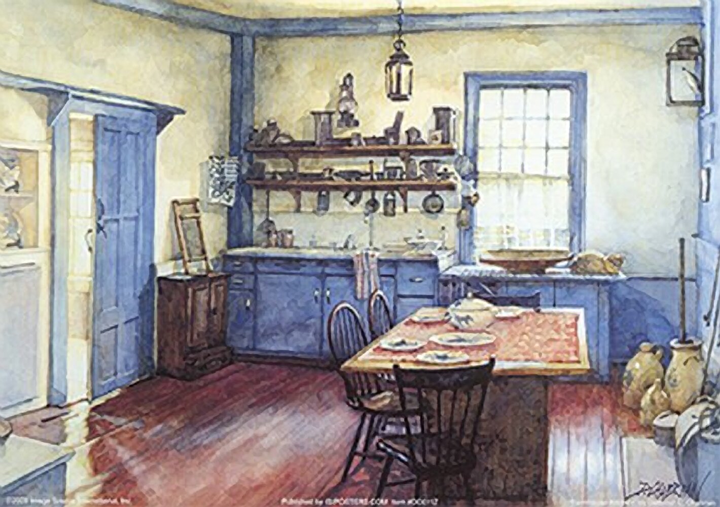 August Grove Farmhouse Kitchen by Deborah Chabrian - Unframed Graphic ...