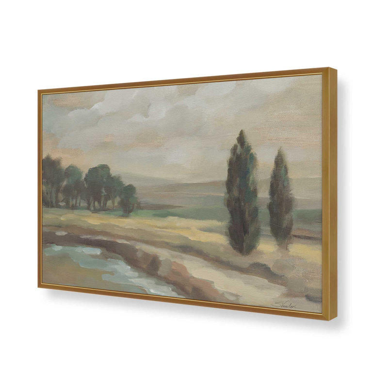 «By the River Crop» par Sylvia Vassileva, reproduction d'art, H 12 po x l 16 po, Doré