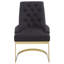 Carwell 48cm H Tufted Upholstered Metal Cantilever Chair-939048892-939048891