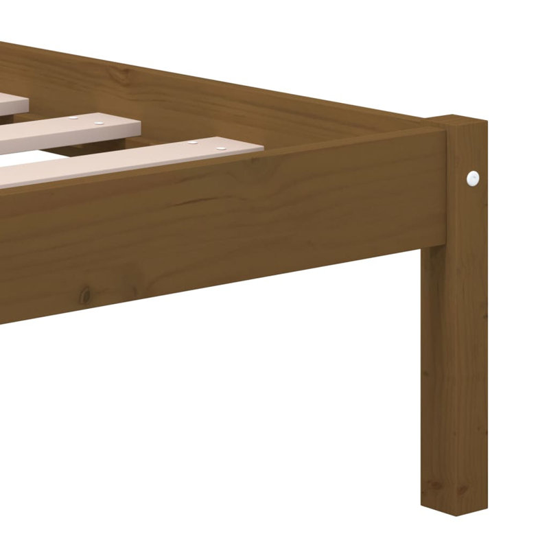 Bed Frame Solid Wood, natural, European Kingsize (160 x 200 cm)