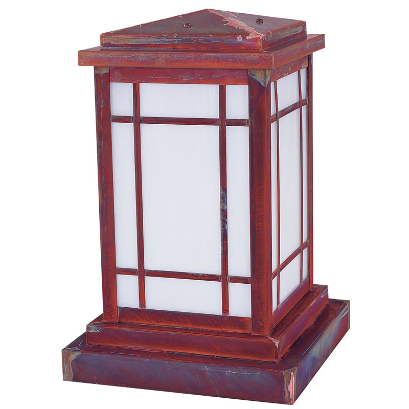 Kusiak Pier Mount Light, 13.5" H x 8" W, Bronze, Tan