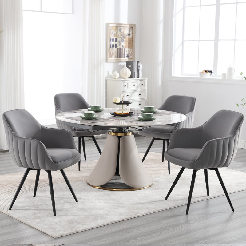 Swivel Dining Chair , Gray