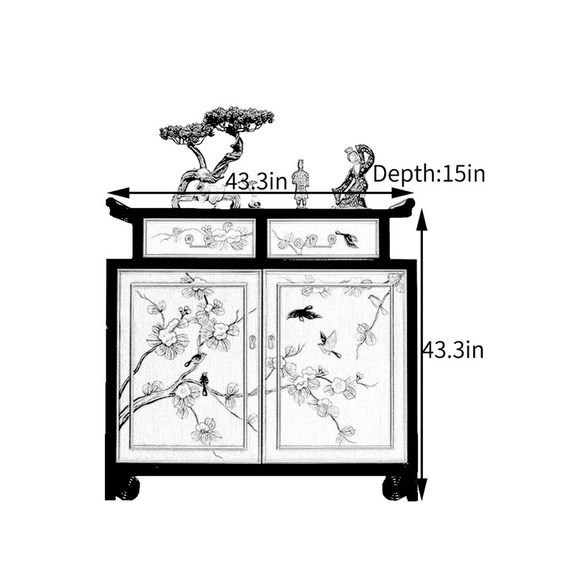 Armoire d'entrée peinte