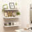 Floating Shelves, 3 Pcs, White/gold-1862231147