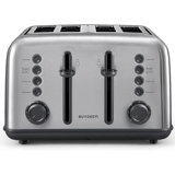 Buydeem 4 Slice Long Slot Crumb Retro Toaster