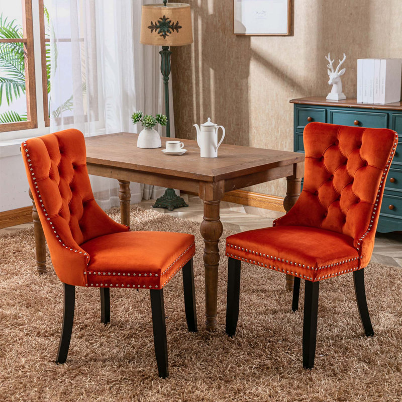 Chaise de salle à manger Ascano, Orange