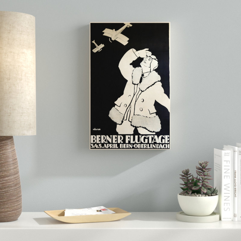 "Berner Flugtage" par Vintage Apple Collection, reproduction d'art sur toile, H 19 po x l 12 po x P 2 po