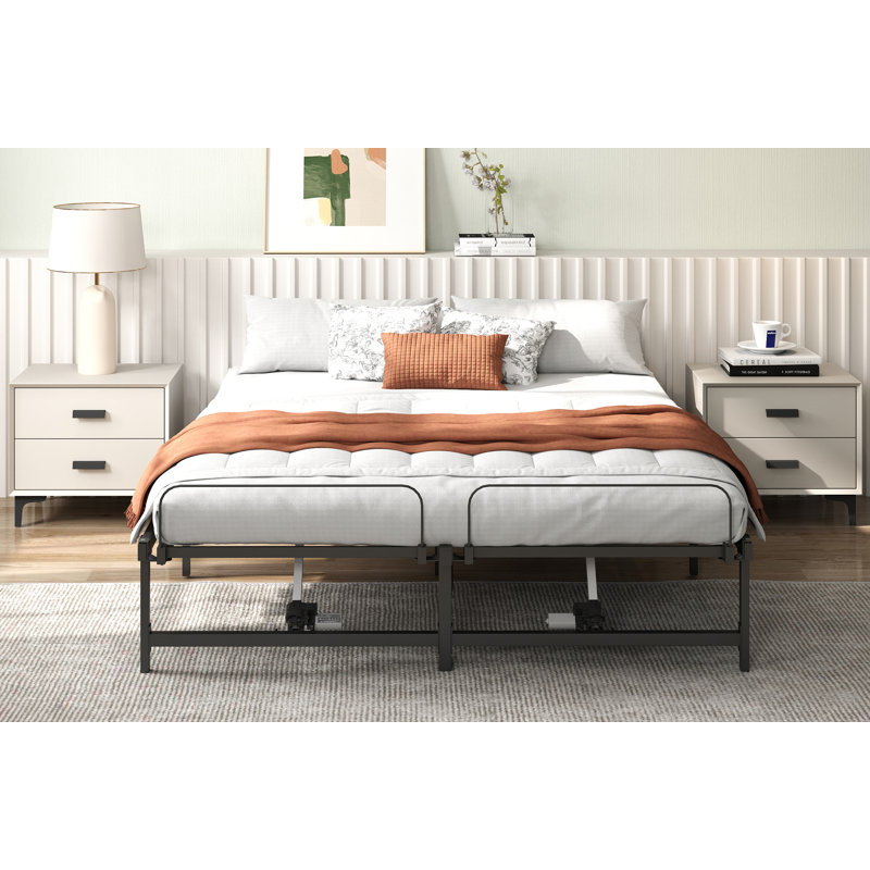 Electric Adjustable Bed Frame, Head And Foot Incline Bed Base With Low-noise Motor And Wired Remote Control, Queen