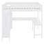 Full Loft Bed With Desk And Bookcase-801863607