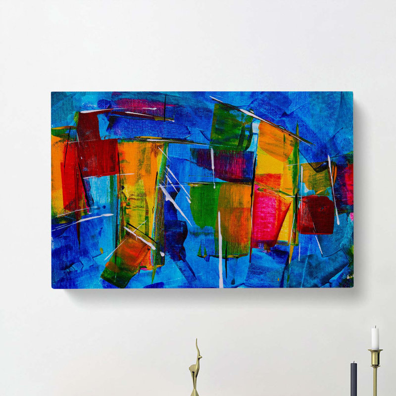 Abstract Art Painting Vol.440 by S.Johnson - Wrapped Canvas Painting, 50cm H x 76cm W x 3cm D