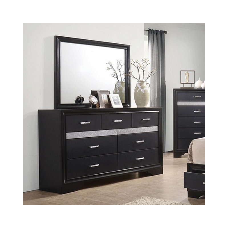 Commode 7 tiroirs avec miroir Pentico