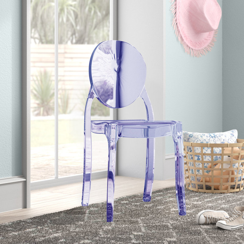 Jordon Kids 12.4'' Desk / Activity Chair, Transparent Violet