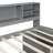 Gray Daybed With 2 Bedside Cabinets, 4 Drawers And Upper Shelves - , Functional Bedroom Furniture & Versatile Shelf Setup-551933243