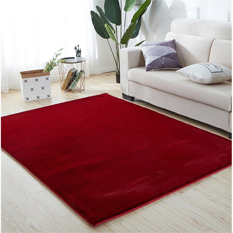 Tapis rectangulaire en fausse fourrure de luxe Chinchilla