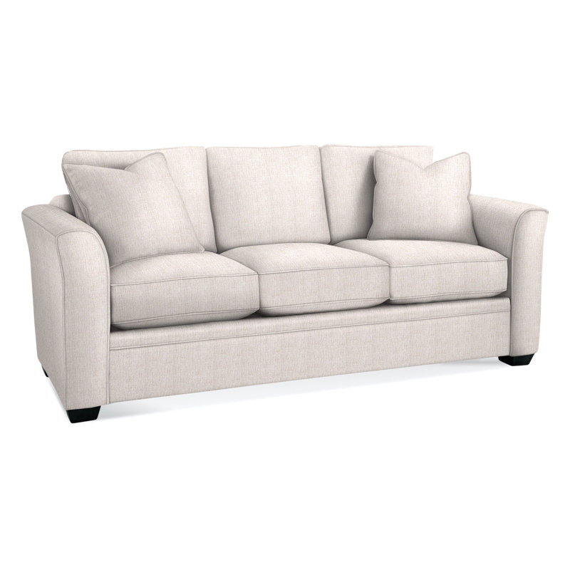 Bridgeport 85'' Upholstered Sofa, White Sugar Performance; 0863-91, Black Finish