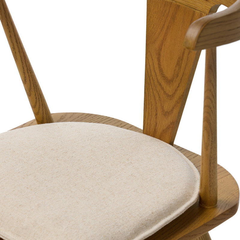 Ripley Dining Chair with Cushion, Antwerp Natural, Sandy Oak
