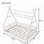 Lit maison avec lumière DEL, plancher bas et toit amovible pour enfants-1615855140-1615855143