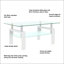 Table basse moderne en verre transparent avec rangement double couche pour le salon et le bureau-1066905429