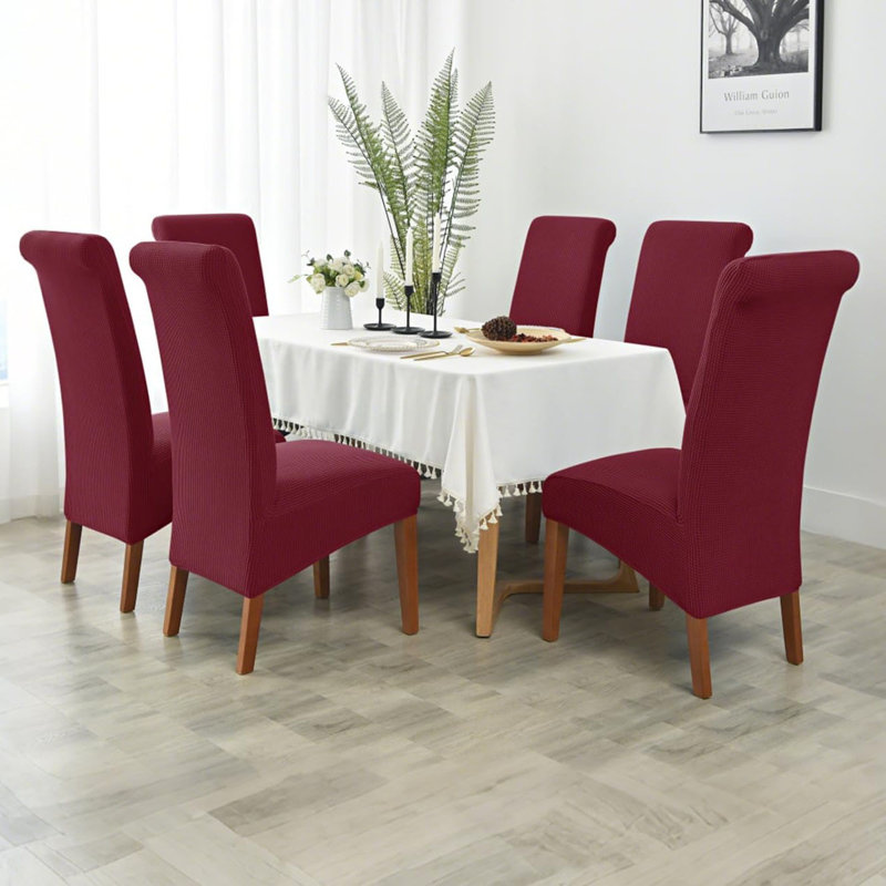 Polyester Box Cushion Dining Chair Slipcover