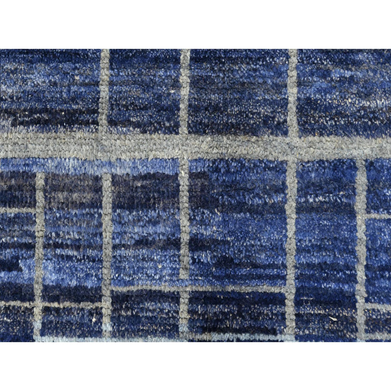 Traeshaun One-of-a-Kind 9' X 12'5" New Age Wool Area Rug Blue