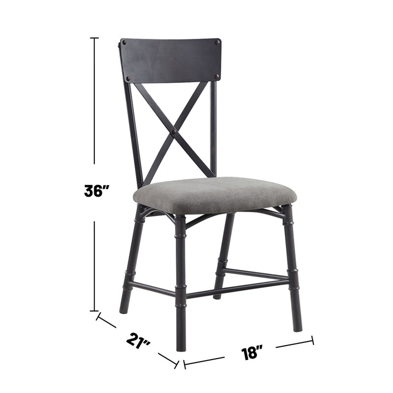 Ensemble de 2 chaises d'appoint avec chaises avec coussin de siège seulement, sans les tables