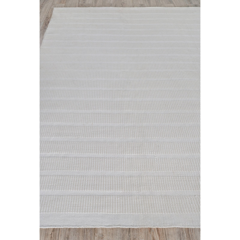 Boca Striped Area Rug in Light Beige, Rectangle 10' x 14'