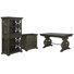 Writing Desk With Lateral File Cabinet And Bookcase