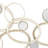 Metal Geometric Gold Wall Decor with Round Mirrored Accents