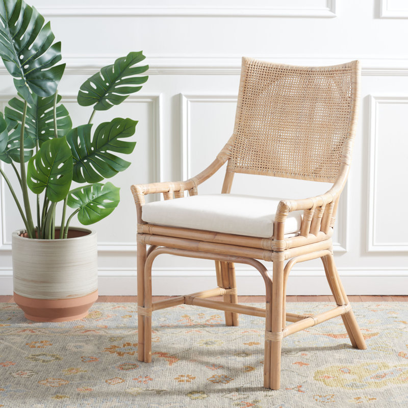Fauteuil de 22 po Atay, Natural White Wash / White