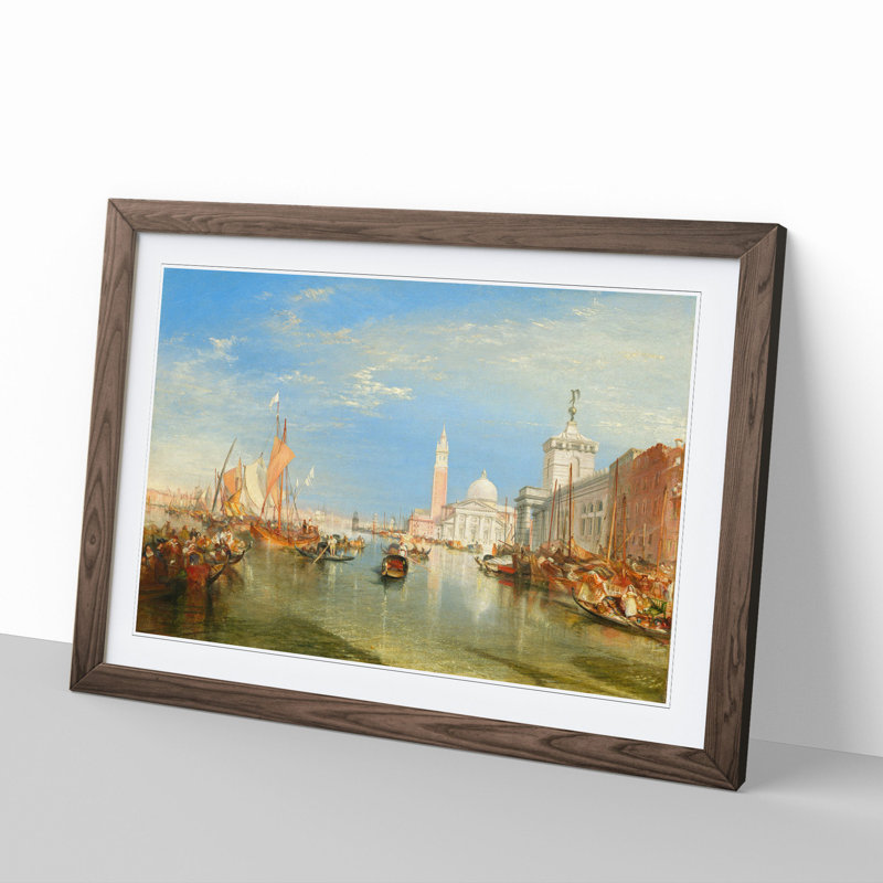 The Dogana and San Giorgio Maggiore by Joseph Mallord William Turner - Picture Frame Painting, 27cm H x 36cm W x 2cm D