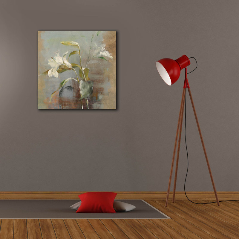 «Contemporar Lilies 2» par Danhui Nai, art mural sur toile, H 26 po x l 26 po