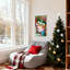 Enfants de Noël écrivant des lettres, décorations d'arbre de Noël, ensemble de 3 impressions d'art sur toile-156739629