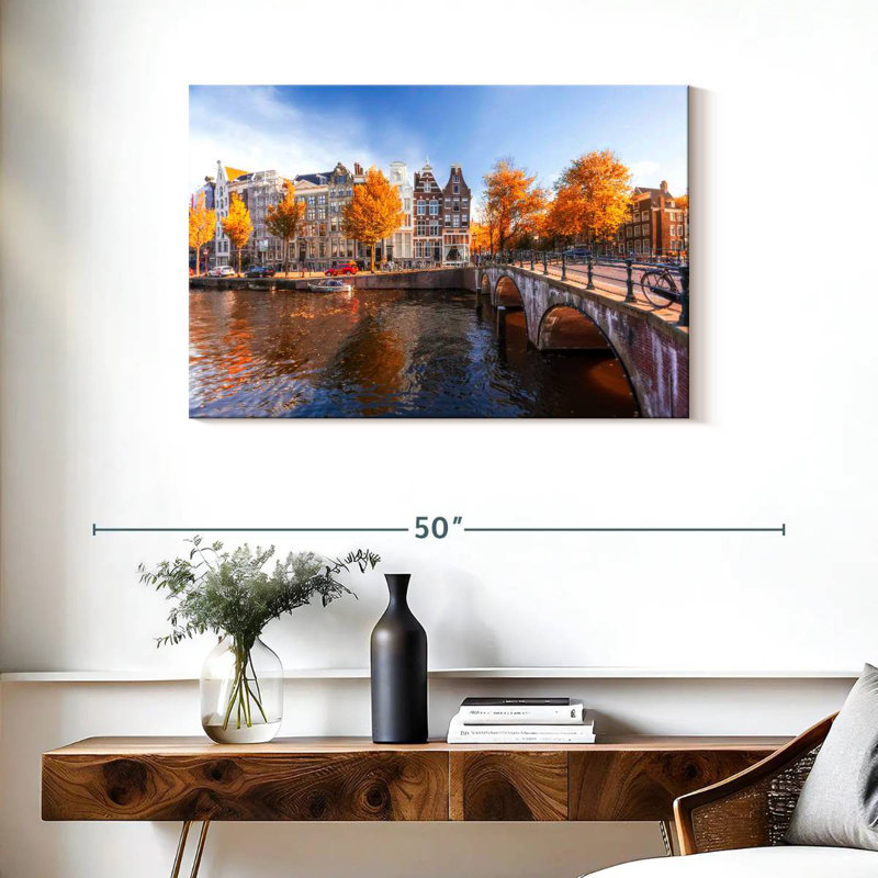 Charming Amsterdam, 24" H x 36" W